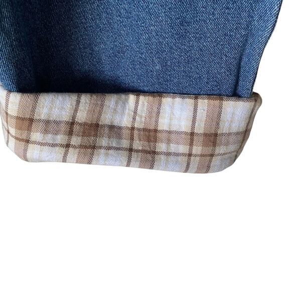 Abercrombie & Fitch Ultra High Rise Dad Jeans Flannel Trim size 31 - Picture 3 of 8